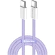 Дата кабель USB-C to USB-C 1.0m 60W 3.0А purple ColorWay (CW-CBPDCC061-PU) - зображення 1