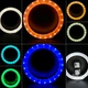 Кольцевая светодиодная Led RGB Лампа 33 см с зажимом для телефона диаметром 13" 3D-33 Черный - изображение 8