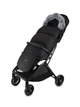 Зимний конверт в коляску 2в1 Momi Sleeping Bag Black детский флисовый конверт универсальный спальный мешок в коляску, санки, автокресло с капюшоном, трансформируется в сумку для аксессуаров, утепленный детский конверт на зиму - изображение 2