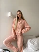 Пижама из муслина XL Персиковая в белые сердца - изображение 2