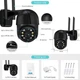 Вулична поворотна PTZ IP-камера з віддаленим доступом Wi-Fi UKC Smart Home Camera A8-B 4.0 Mp iCSee Чорна/Black - зображення 6