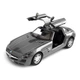 Дитяча металева машинка Mercedes Benz SLS AMG іграшкова колекційна масштабна залізна авто модель іграшка для дітей Мерседес Бенц відкриваються двері графітовий 12.5 см - зображення 3