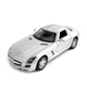 Детская металлическая машинка Mercedes Benz SLS AMG игрушечная коллекционная масштабная железная авто модель игрушка для детей Мерседес Бенц открываются двери серый 12.5 см - изображение 2