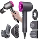 Профессиональный фен-стайлер для волос Super Hair Dryer Fan 5в1 1600Вт многофункциональный с 5 сменными магнитными насадками DSP-30658 - изображение 2