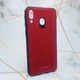 Силиконовый чехол Glass case со стеклянной задней панелью для Samsung Galaxy M20 Красный - изображение 1