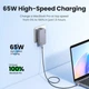 Зарядний пристрій Ugreen Nexode Pro 65W GaN Ultra-Slim с 3 портами (Desktop Charger, PD 3.0, QC 4.0) для ноутбуків - зображення 3
