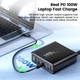 Зарядний пристрій Toocki 140W GaN Desktop Charger з LED дисплеєм і 5 портами (PD 3.0+QC 4.0) для швидкої зарядки 3C+2A (White) - зображення 3