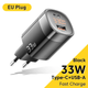 Зарядное устройство Essager GaN 33W USB + Type-C (PPS, PD3.0, QC 3.0) для быстрой зарядки - изображение 1