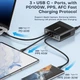 Зарядное устройство Asometech 140W GaN Desktop Charger с цифровым дисплеем и 5 портами (PD 3.0, QC 4.0) для быстрой зарядки (Black) - изображение 6
