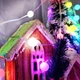 Светодиодная музыкальная смарт rgb гирлянда юсб разноцветные матовые шарики Elite Lux новогодняя smart диодная лента лампочки с Bluetooth приложением водостойкая подсветка с микррофоном USB 10 метров - изображение 4