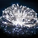 Новогодняя светодиодная гирлянда нить Роса 200 LED 20 метров Белый на батарейках 3АА - изображение 2