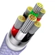 Кабель USB > USB Type-C + Lightning + microUSB Baseus Flash Series Ⅱ One-for-three Fast Charging Data Cable 66W 1.2 m (CASS040005) Purple - изображение 5