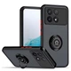 Чехол Fiji Colorframe для Poco X6 Pro 5G матовый бампер с кольцом подставкой Black-Red - изображение 1