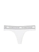 Бавовняні Трусики Victoria's Secret Logo Cotton Thong Panty S Білі (26325985) - изображение 3