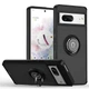 Чохол Fiji Colorframe для Google Pixel 7 матовий бампер з кільцем підставкою Black - зображення 1