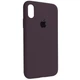 Чехол Fiji Silicone Case для Apple iPhone XR бампер накладка Full Soft Dark Aubergine - изображение 1