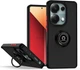 Чехол Fiji Colorframe для Xiaomi Redmi Note 13 Pro матовый бампер с кольцом подставкой Black-Red - изображение 1