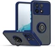 Чехол Fiji Colorframe для Poco X6 Pro 5G матовый бампер с кольцом подставкой Dark Blue - изображение 1