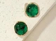 Серьги бижутерия "Зеленые камни" jeweston Золотистые - изображение 4