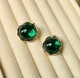 Серьги бижутерия "Зеленые камни" jeweston Золотистые - изображение 7