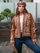 Накидка-вышиванка с узором женская Dressa 71485 44-46 Коричневая (2000406209975_D) - изображение 1