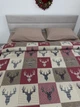 Комплект постільної білизни Ecotton Євро 210 x 220 см 29345/2 Олені на червоному Ecotton Фланель (2100024290000) - зображення 3