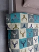 Комплект постільної білизни Ecotton Полуторний 147 x 210 см 29345/3 Олені на зеленому Ecotton Фланель (2100024286003) - зображення 4