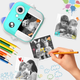Детский фотоаппарат мгновенной печати с функцией видеосъемки print camera – Бирюзовый - изображение 6