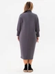 Платье миди осеннее женское Garne Brenda 3042492 4XL-5XL Серое (GR2000003047093) - изображение 2