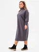 Платье миди осеннее женское Garne Brenda 3042492 4XL-5XL Серое (GR2000003047093) - изображение 3