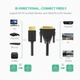 Кабель UGREEN HD106 HDMI to DVI Cable 1m Black (UGR-30116) - зображення 5