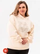 Худи теплое женское Garne Kamala Striped Heart Beige 9001410 3XL Белое (GR2000003062539) - изображение 1