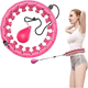 Hula Hoop хулахуп, регульований фітнес-обруч з гравітаційною кулею 360. Рожевий. - зображення 8