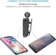 Bluetooth-гарнитура с кнопкой ответа и втягивающимся кабелем для двух устройств. Черный. - изображение 2
