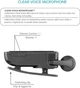Bluetooth-гарнитура с кнопкой ответа и втягивающимся кабелем для двух устройств. Черный. - изображение 6