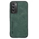 Шкіряний чохол - накладка X&E для Oppo Reno12 Pro з металевою вставкою green - зображення 1