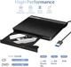 Внешний CD/DVD-привод Pecosso, USB 3.0 портативный привод Dvd рекордер Черный - изображение 2