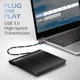 Внешний CD/DVD-привод Pecosso, USB 3.0 портативный привод Dvd рекордер Черный - изображение 7