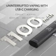 Многоразовая электронная сигарета вейп Pod система Joyetech Evio M Pro 1100 mAh Black + 2 картриджа 2.8 мл + кабель type-c ACG в комплекте к под системы под перезаправляемая курилка электронка подик для заправки жидкости до 30 Вт - изображение 4