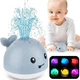Игрушка детская для ванной Spray water bath toy кит с фонтаном, световыми и звуковыми эффектами на аккумуляторе зарядка от USB Серый - изображение 4