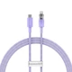 Кабель Baseus Explorer Series Fast Charging Cable with Smart Temperature Control Type-C to iP 20W 1m Purple (CATS010205) - изображение 1