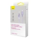 Кабель Baseus Explorer Series Fast Charging Cable with Smart Temperature Control Type-C to iP 20W 1m Purple (CATS010205) - изображение 2