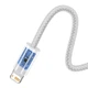Кабель Baseus Dynamic Series USB to Lightning 2.4A 2м білий - изображение 5