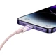 Кабель Baseus Explorer Series Fast Charging Cable with Smart Temperature Control Type-C to iP 20W 1m Pink (CATS010204) - изображение 7