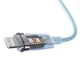 Кабель Baseus Explorer Series Fast Charging Cable with Smart Temperature Control Type-C to iP 20W 1m Blue (CATS010203) - зображення 5
