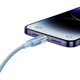 Кабель Baseus Explorer Series Fast Charging Cable with Smart Temperature Control Type-C to iP 20W 1m Blue (CATS010203) - зображення 7