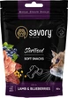 М'які ласощі Savory для здоров'я стерилізованих котів, ягня з чорницею, 50 г - зображення 1