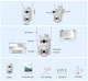 Уличная WiFi IP камера Besder A8Q 8Мп 2 независимых объектива белая - изображение 5