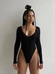 Боди женский - идеальный базовый Simple 342 Черный 42-44 - изображение 9
