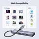 USB-Хаб UGREEN Type-C to 3xUSB3.0+HDMI+Type-C Multifunction Adapter Grey (UGR-15597) - изображение 7